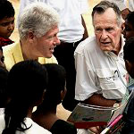 Bill Clinton and George Bush, Sr., Talk With Sri Lankan Children Who Survived the Tsunami