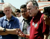 Former U.S. Presidents, Bill Clinton and George Bush, Sr., in Thailand